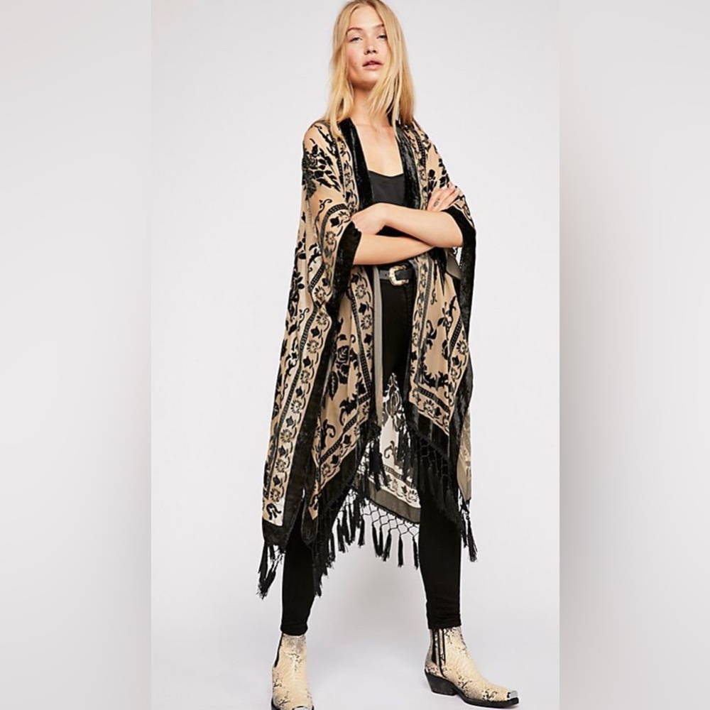Free People Nightbird Burnout Duster